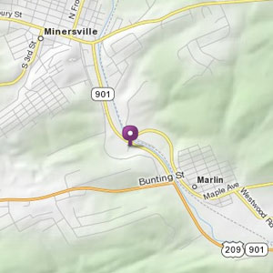 Map of Minersville store